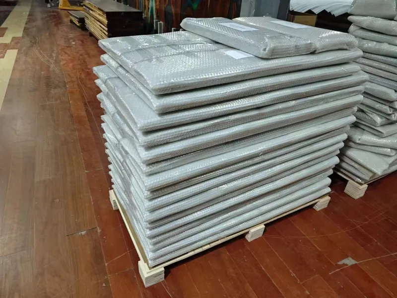 Bubble wrapped countertops ready for shipping Bubble wrapped countertops ready for international shipping
